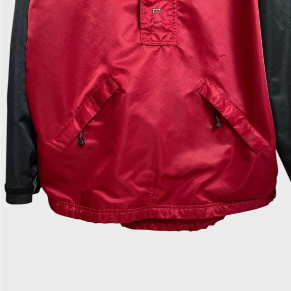 Nike 1/4 Zip Pullover Windbreaker Rain Jacket Men's Size XL Hooded Pockets Lined - Picture 6 of 15